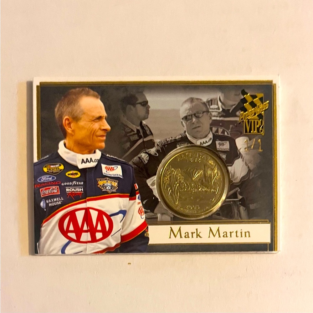 Mark Martin 1/1 Statehood Quarter Hometown Arkansas Custom National Convention
